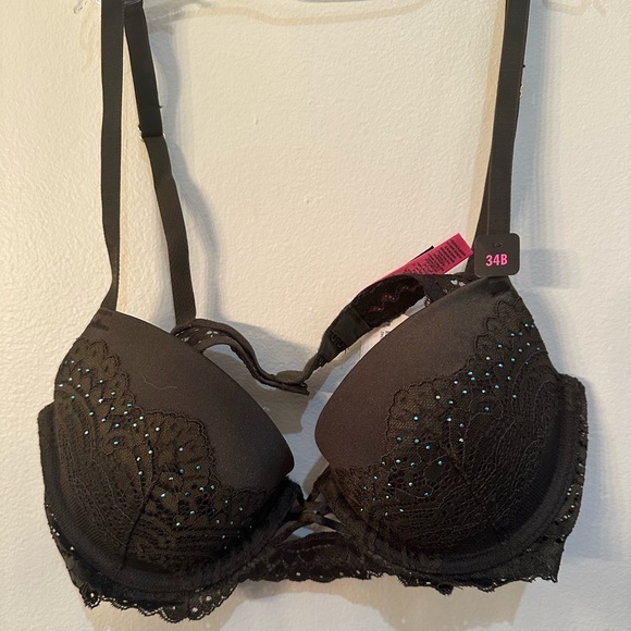 🦋 La Senza Dark‎ Green Lace Bra NWT - Picture 6 of 7